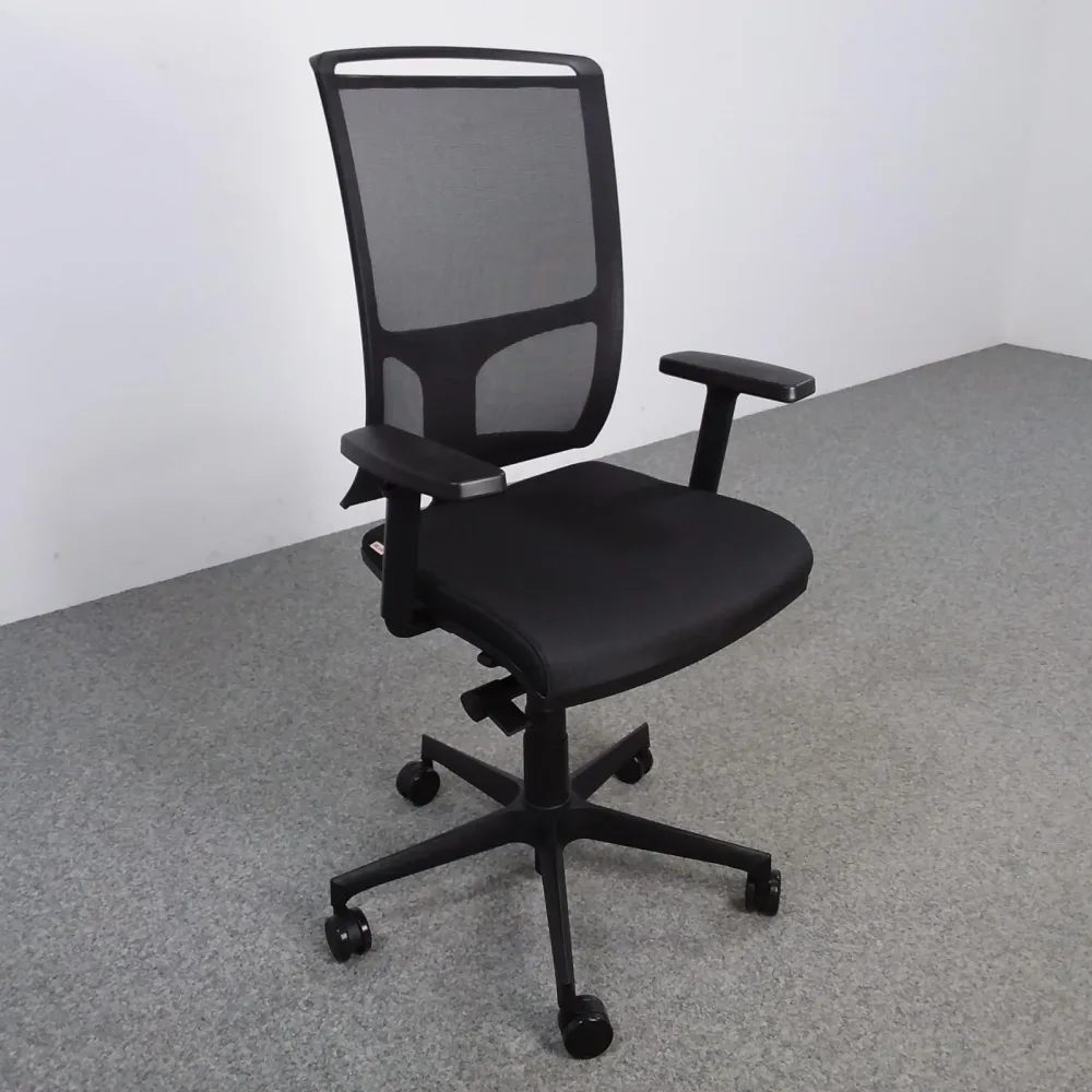 Bürodrehstuhl Milani Zed mit 1D Armlehnen, Schwarz, Neu, Ergonomischer Stuhl - ideal für flexibles Arbeiten