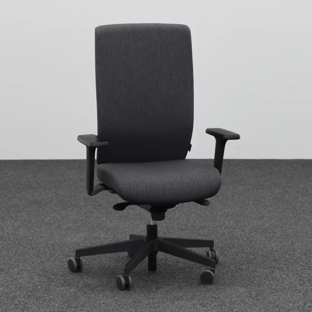 Bürodrehstuhl Narbutas Aura mit 1D Armlehnen, Anthrazit, Neu, Ergonomischer Stuhl - ideal für flexibles Arbeiten
