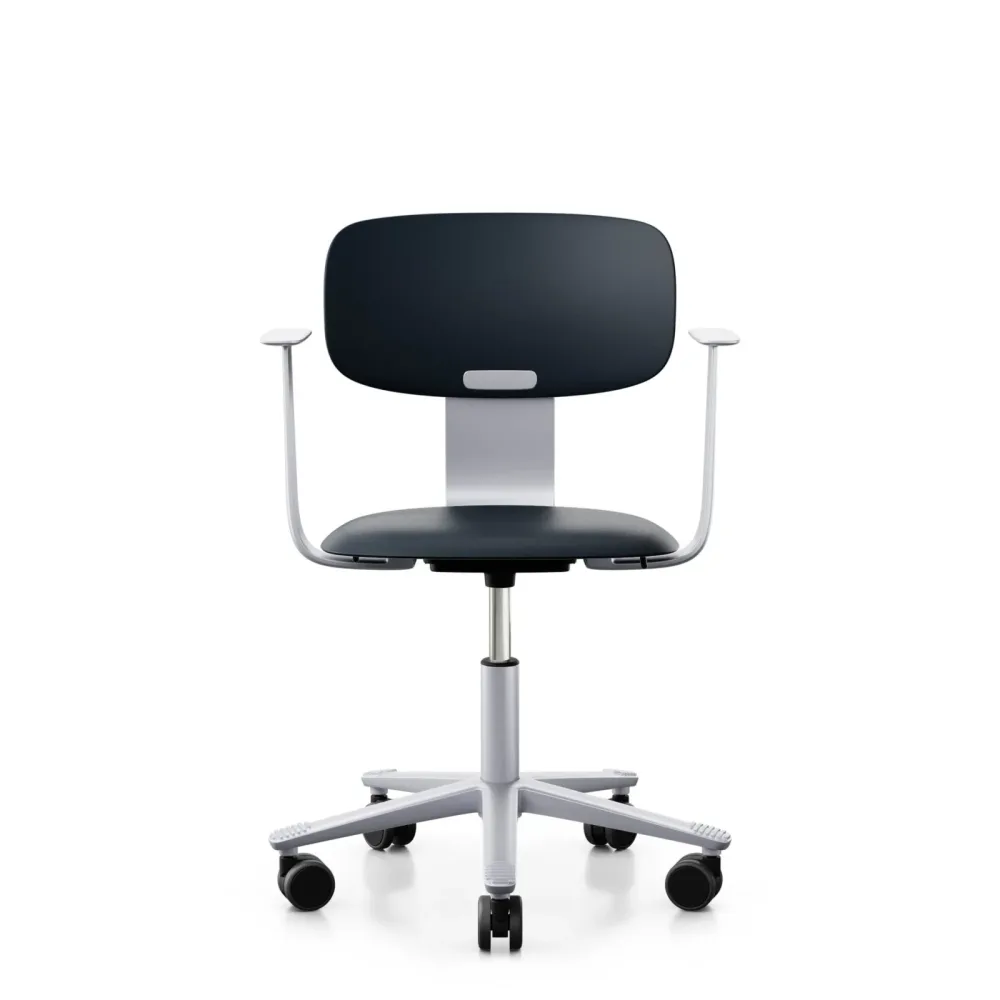 Arbeitsstuhl HAG Tion 2100 mit Fixarmlehnen, Dunkelblau, Neu, Ergonomischer Stuhl - ideal für flexibles Arbeiten
