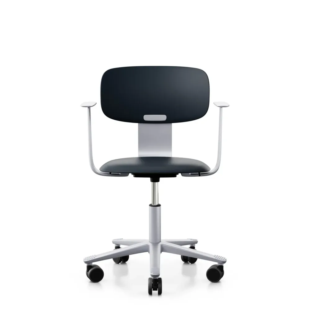Arbeitsstuhl HAG Tion 2100 mit Fixarmlehnen, Dunkelblau, Neu, Ergonomischer Stuhl - ideal für flexibles Arbeiten