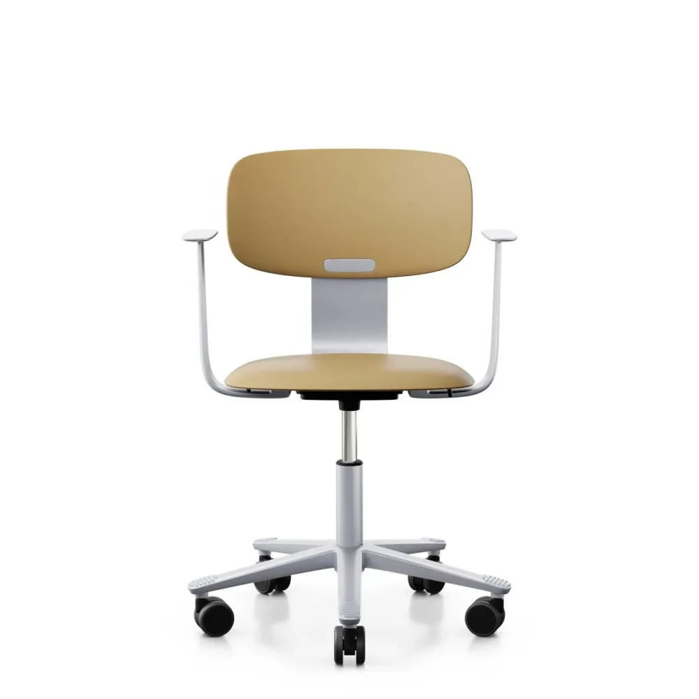 Arbeitsstuhl HAG Tion 2100 mit Fixarmlehnen, Gelb, Neu, Ergonomischer Stuhl - ideal für flexibles Arbeiten