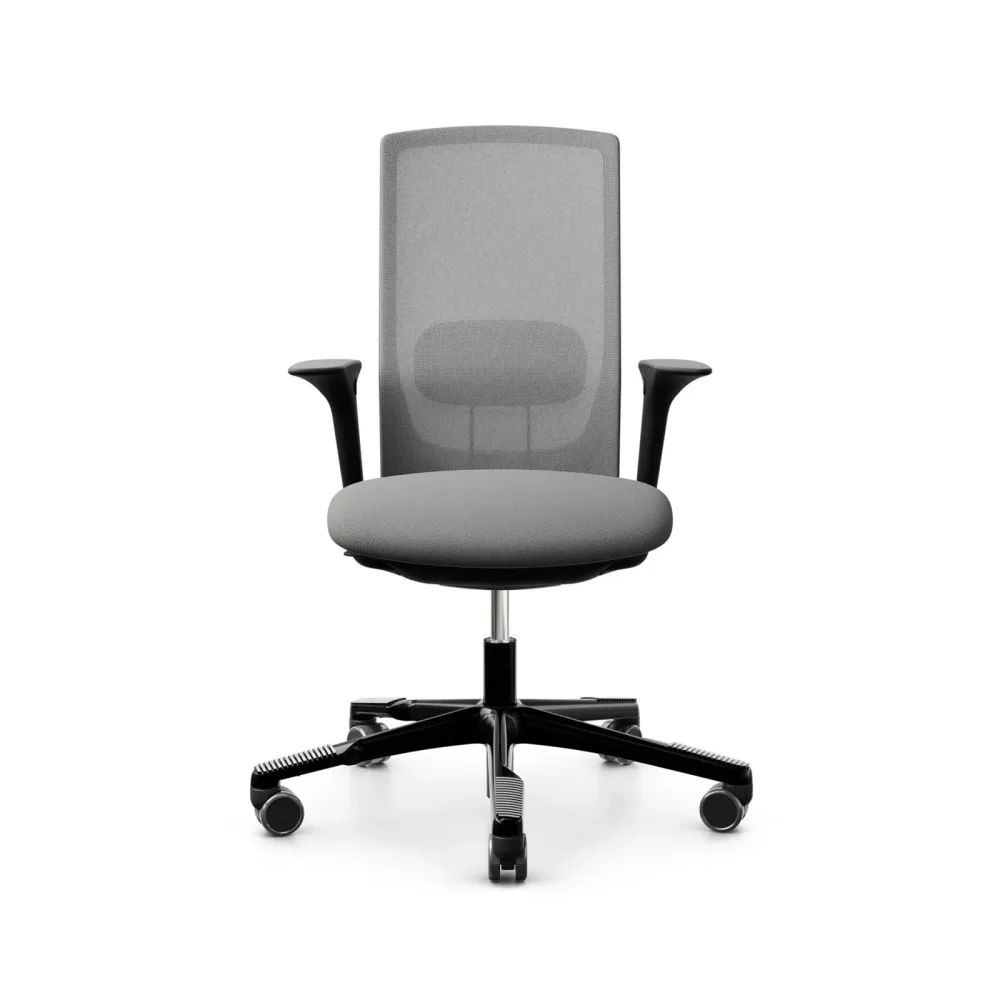 Bürodrehstuhl HAG Futu Mesh 1100-S mit 2D Armlehnen, Grau, Neu, Ergonomischer Stuhl - ideal für flexibles Arbeiten