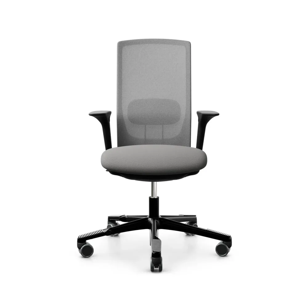Bürodrehstuhl HAG Futu Mesh 1100-S mit 2D Armlehnen, Grau, Neu, Ergonomischer Stuhl - ideal für flexibles Arbeiten