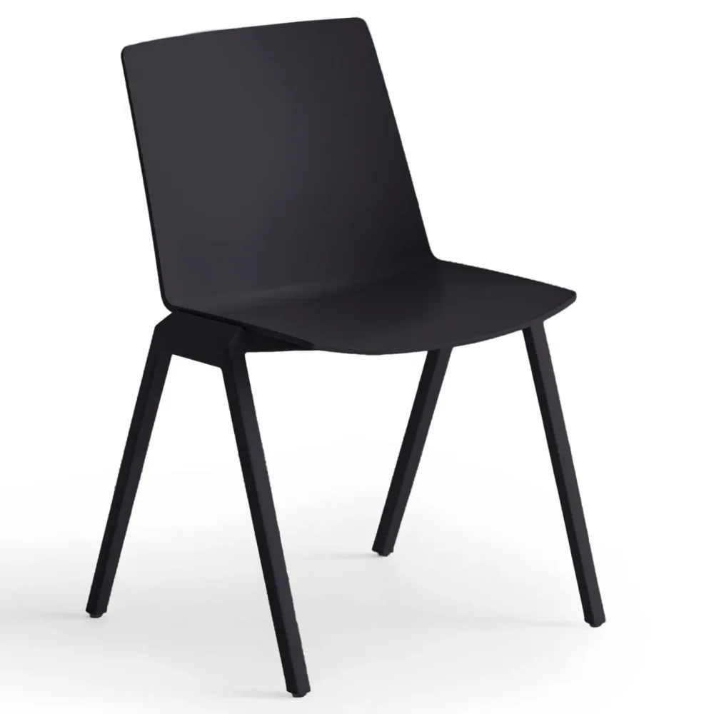 Besucherstuhl Gaber Jubel IV Schwarz ohne Armlehnen, Neu – Perfekt für Büro und Empfang