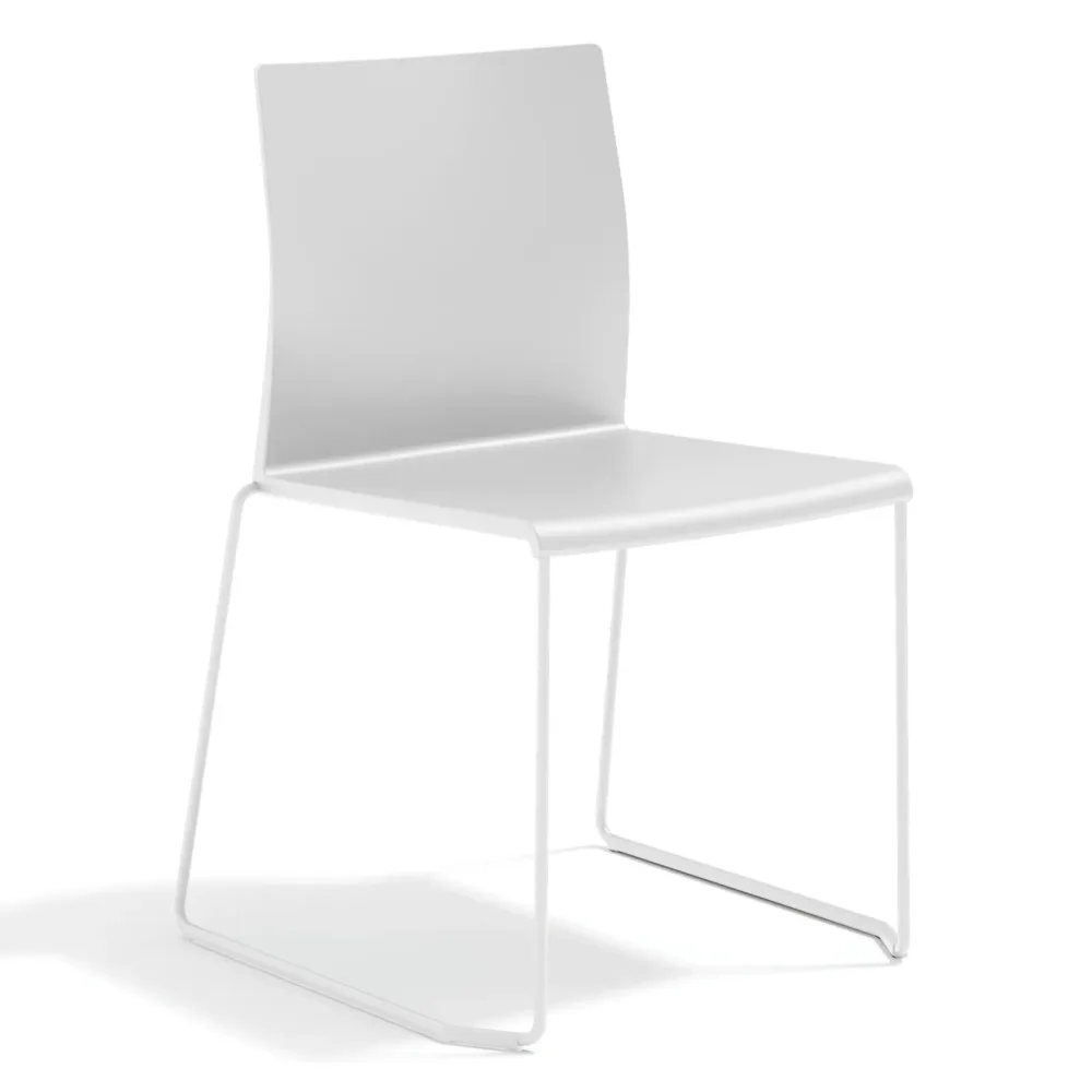 Kufenstühle Gaber Artesia S Weiss ohne Armlehnen, Neu - Komfortables Sitzen