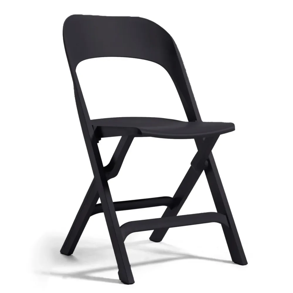 Outdoorstühle Gaber Flap Schwarz ohne Armlehnen, Neu - Perfekt für komfortables Sitzen
