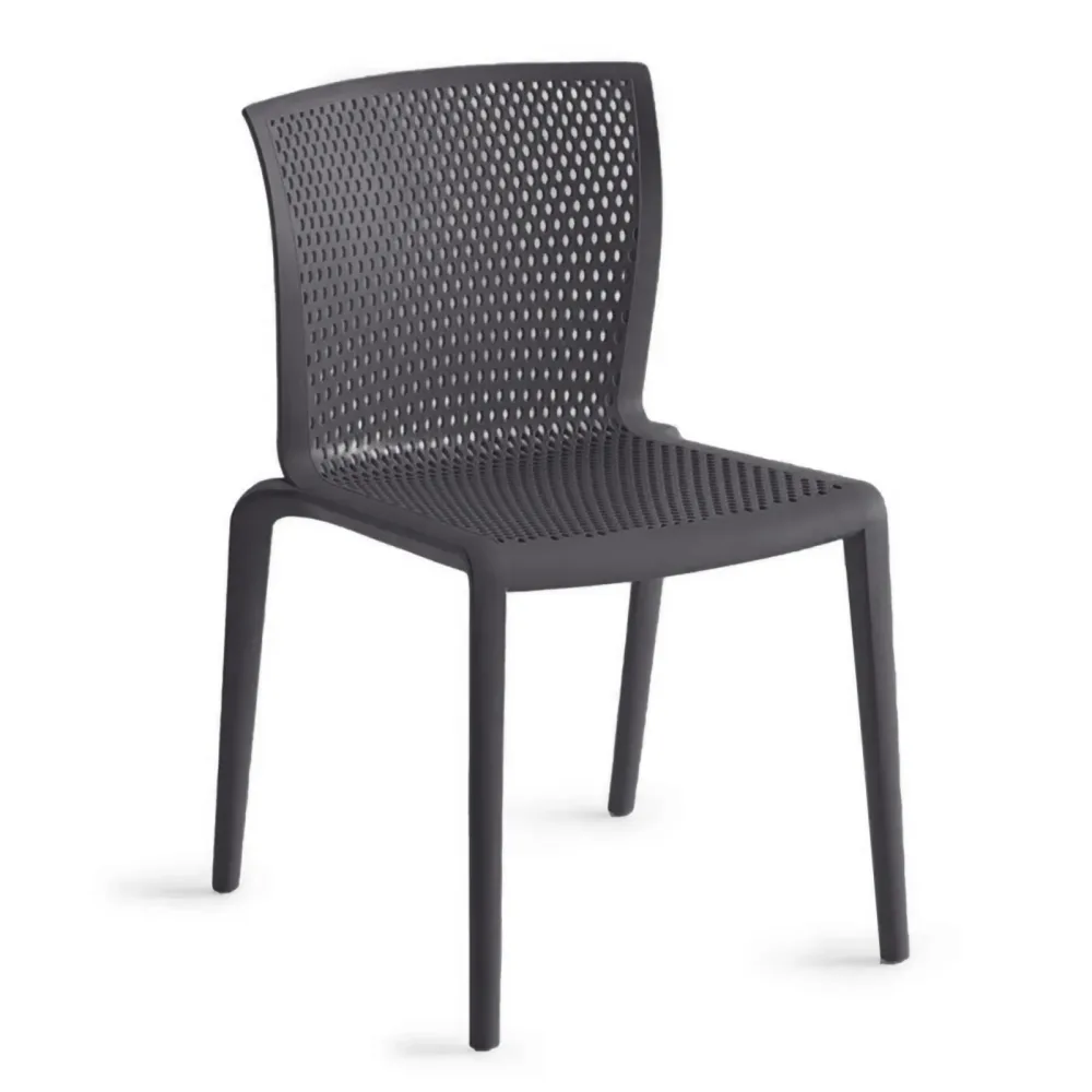 Bistro Stapelstühle Gaber Spyker Anthrazit ohne Armlehnen, Neu - Perfekt für komfortables Sitzen