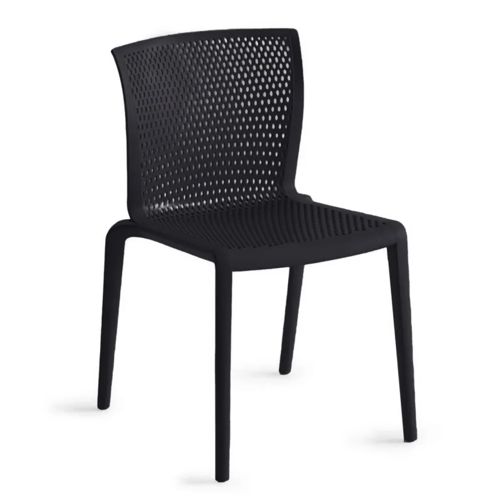 Bistro Stapelstühle Gaber Spyker Schwarz ohne Armlehnen, Neu - Perfekt für komfortables Sitzen