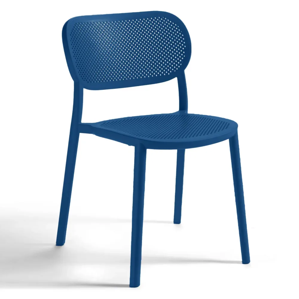 Bistro Stapelstühle Gaber Nuta Blau ohne Armlehnen, Neu - Perfekt für komfortables Sitzen