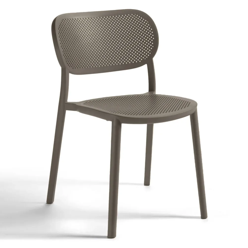 Bistro Stapelstühle Gaber Nuta Graubraun ohne Armlehnen, Neu - Perfekt für komfortables Sitzen
