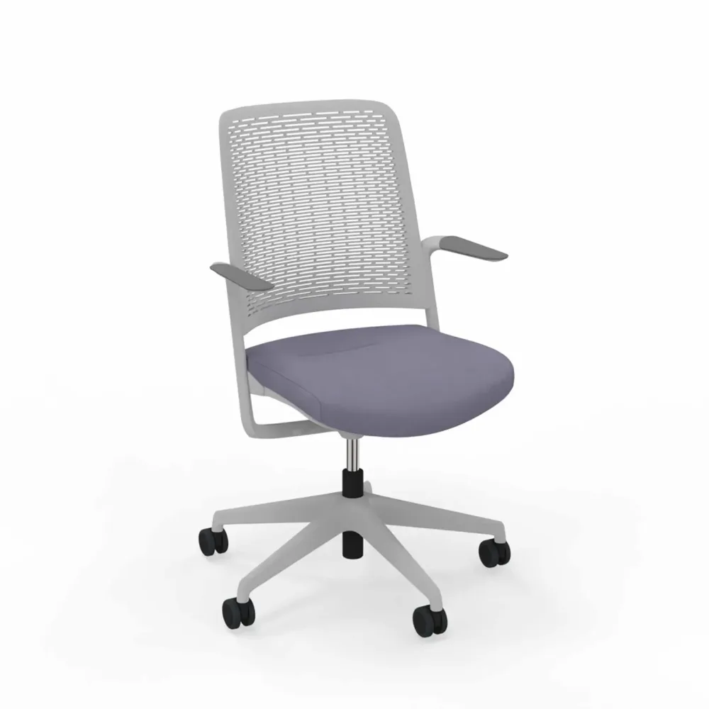 Bürodrehstuhl Nowy Styl WithME Chair mit Fixarmlehnen, Grau, Neu, Ergonomischer Stuhl - ideal für flexibles Arbeiten