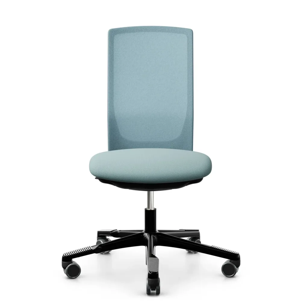 Bürodrehstuhl HAG Futu Mesh 1100-S ohne Armlehnen, Hellblau, Neu, Ergonomischer Stuhl - ideal für flexibles Arbeiten