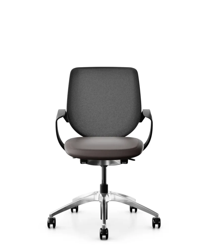 Bürostuhl Giroflex 313-4039 mit Fixarmlehnen, Dunkelbraun, Neu, Ergonomischer Stuhl - ideal für flexibles Arbeiten