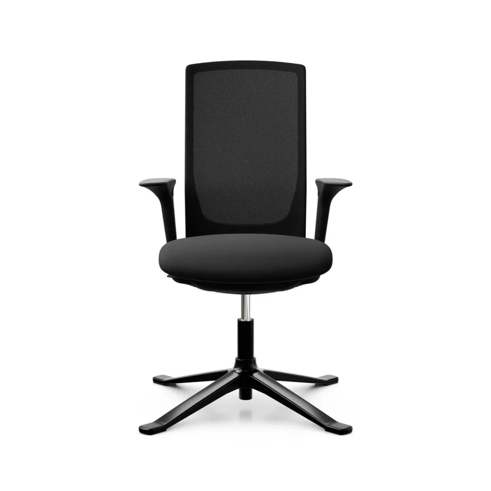 Konferenzstuhl HAG Futu Mesh Communication 1102-S mit 2D Armlehnen, Schwarz, Neu - Ergonomisch & Höhenverstellbar