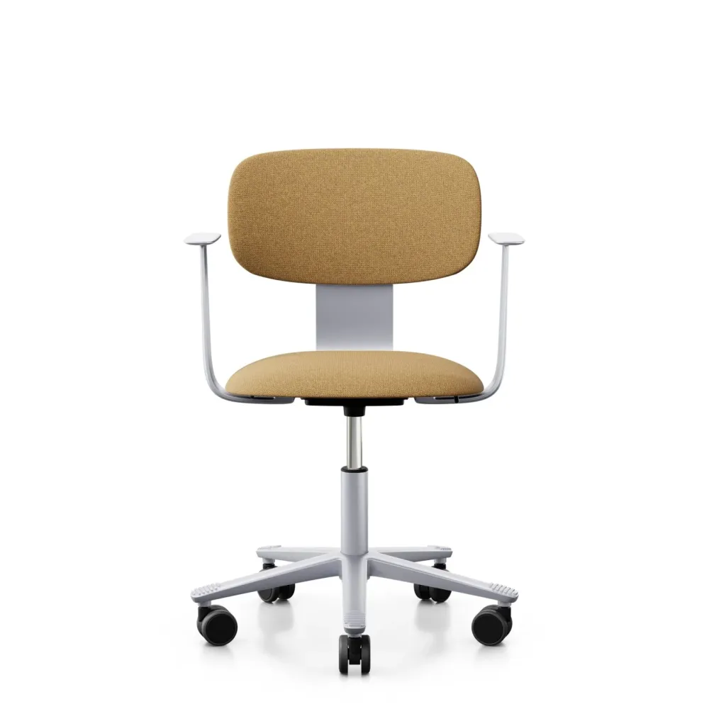 Bürodrehstuhl HAG Tion 2160 mit Fixarmlehnen, Gelb, Neu, Ergonomischer Stuhl - ideal für flexibles Arbeiten