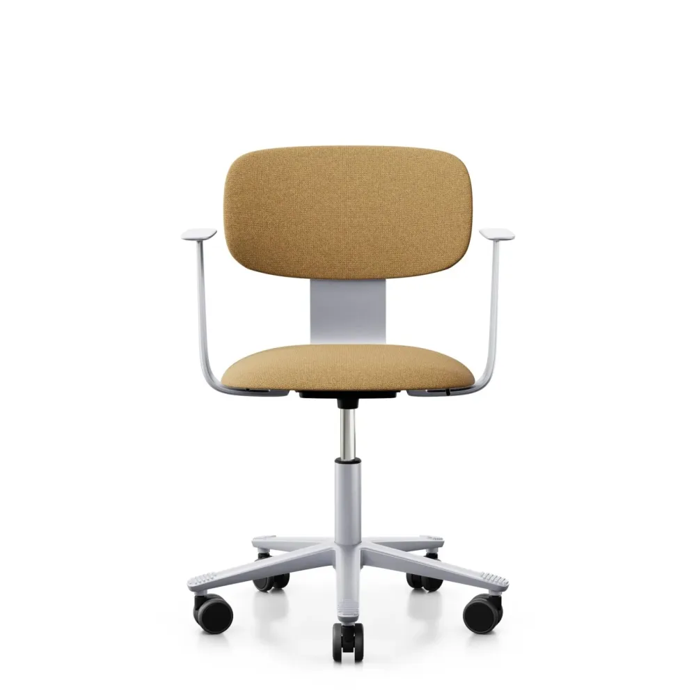 Bürodrehstuhl HAG Tion 2160 mit Fixarmlehnen, Gelb, Neu, Ergonomischer Stuhl - ideal für flexibles Arbeiten