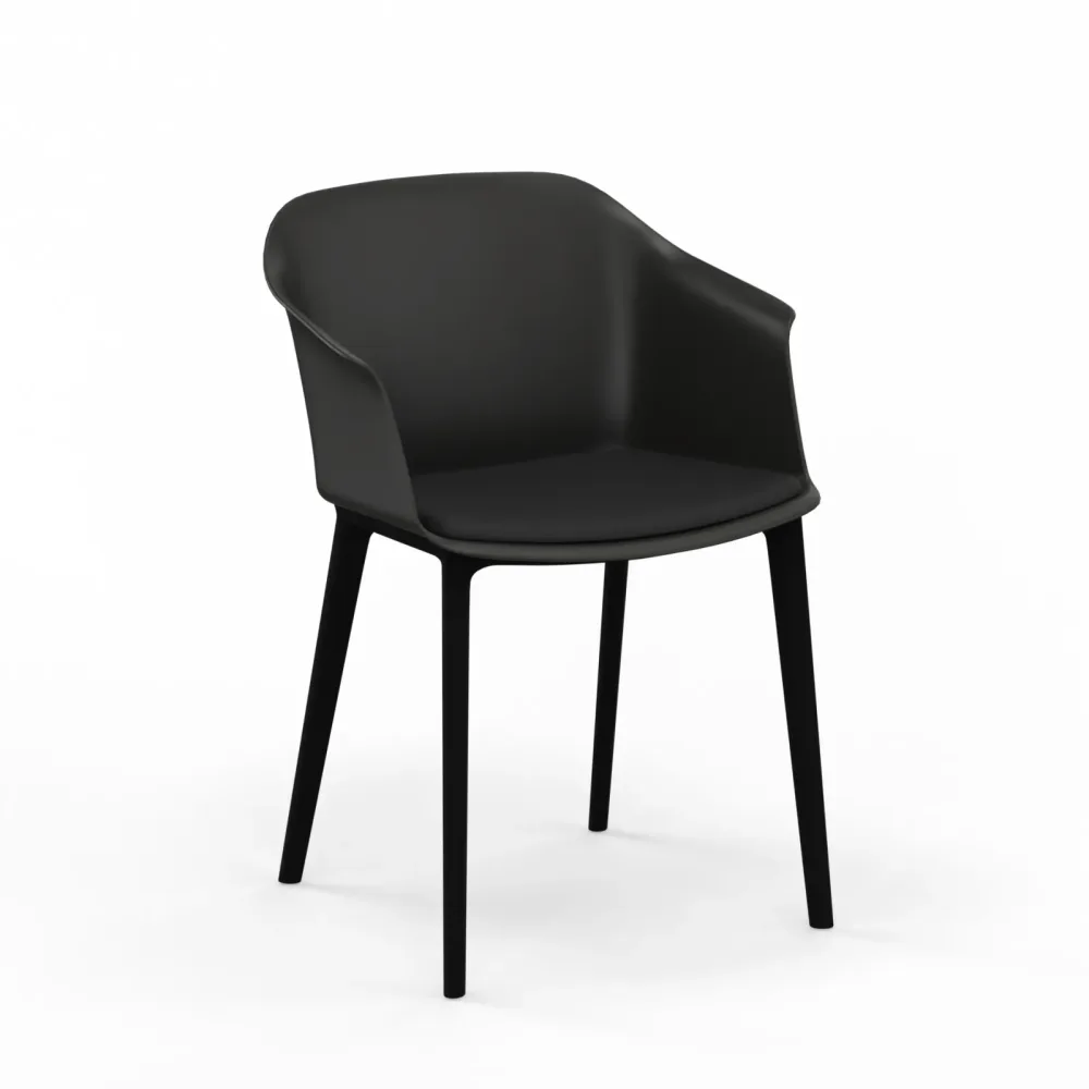 Bistrostühle Nowy Styl Inta Frame mit Sitzkissen Schwarz, Neu - Perfekt für komfortables Sitzen