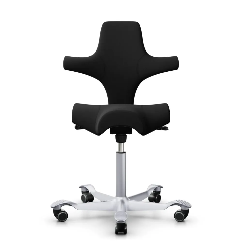 Ergonomischer Bürostuhl HAG Capisco 8106  ohne Armlehnen, Schwarz/Silbergrau, Neu, Ergonomischer Stuhl - ideal für flexibles Arbeiten