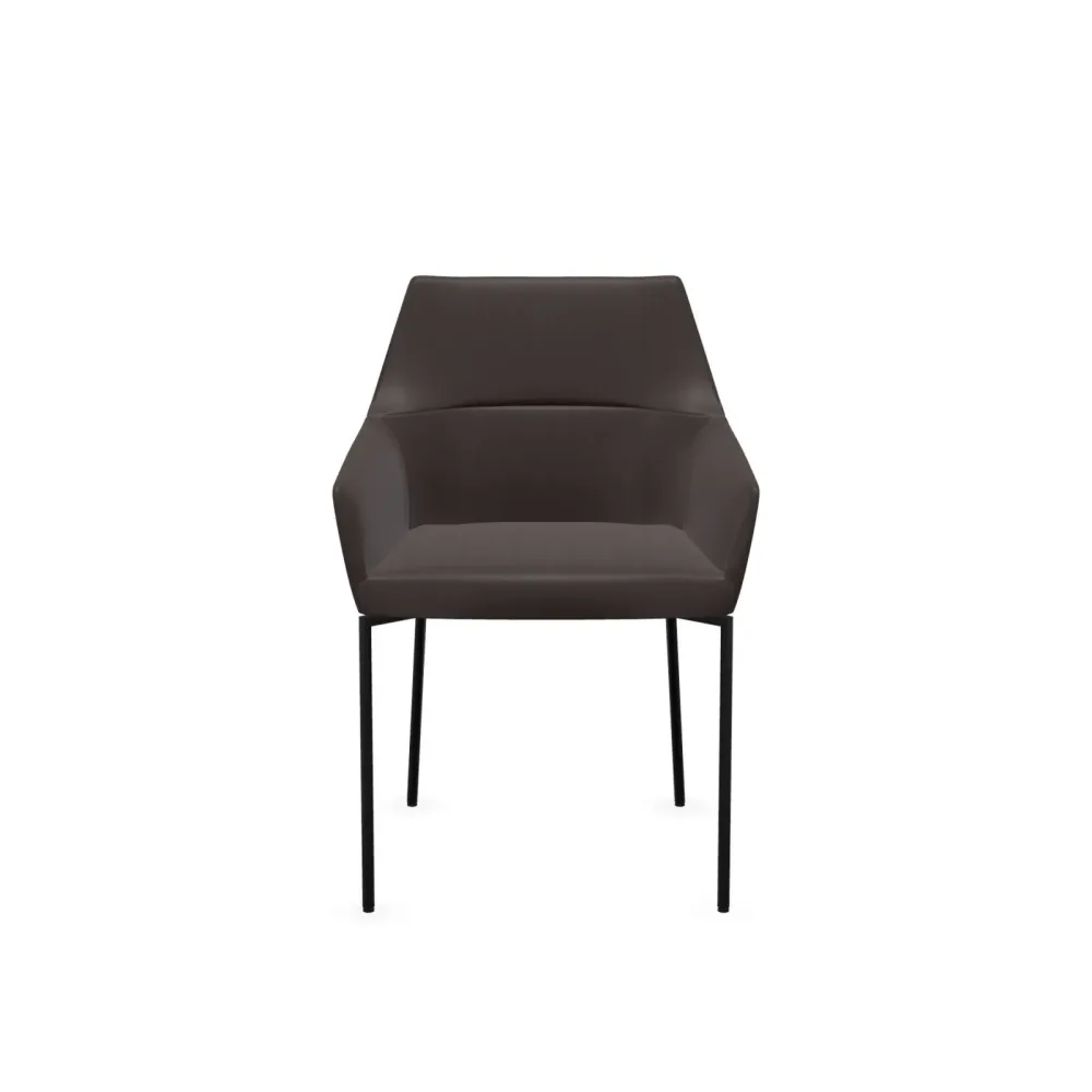 Besucherstühle Profim Chic 20H Braun/Schwarz mit Fixarmlehnen, Neu – Perfekt für Büro und Empfang