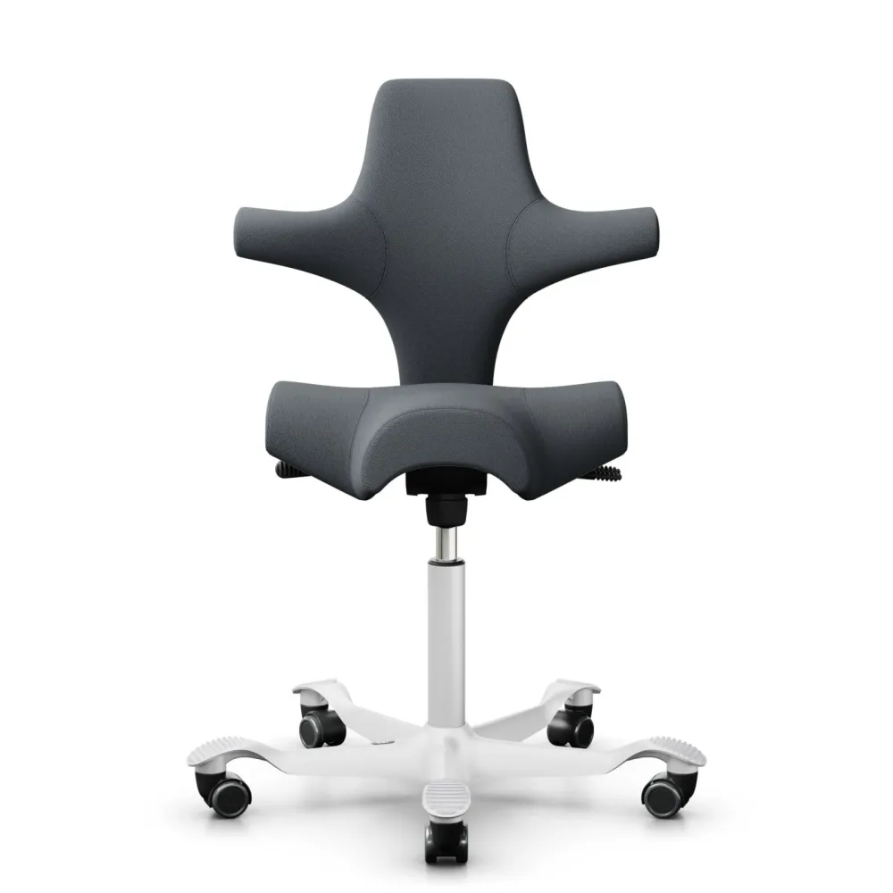 Sattelstuhl HAG Capisco 8106 ohne Armlehnen, Grau/Weiss, Neu, Ergonomischer Stuhl - ideal für flexibles Arbeiten