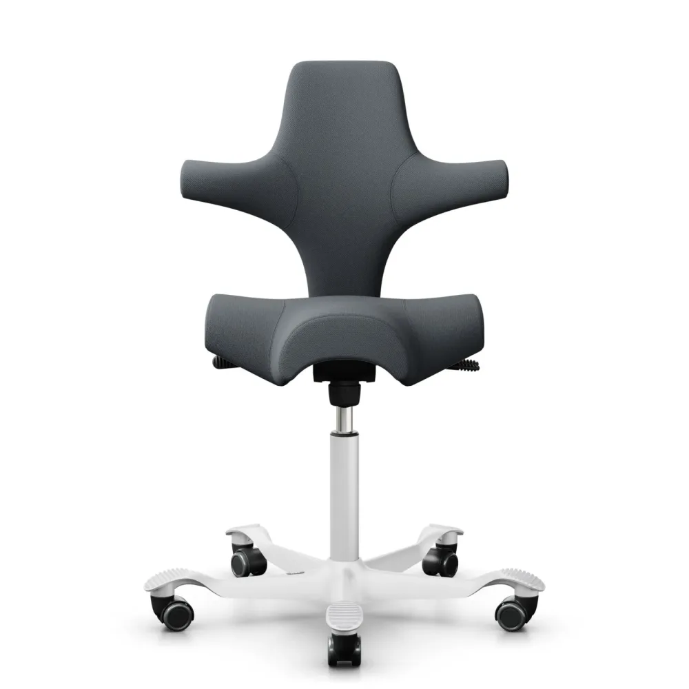 Sattelstuhl HAG Capisco 8106 ohne Armlehnen, Grau/Weiss, Neu, Ergonomischer Stuhl - ideal für flexibles Arbeiten