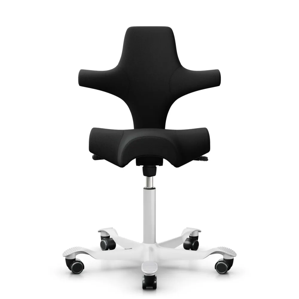 Sattelstuhl HAG Capisco 8106 ohne Armlehnen, Schwarz/Weiss, Neu, Ergonomischer Stuhl - ideal für flexibles Arbeiten