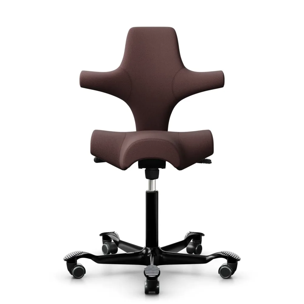 Sattelstuhl HAG Capisco 8106 ohne Armlehnen, Braun/Schwarz, Neu, Ergonomischer Stuhl - ideal für flexibles Arbeiten