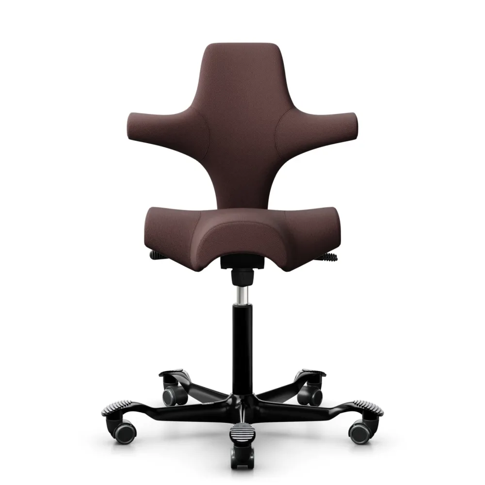 Sattelstuhl HAG Capisco 8106 ohne Armlehnen, Braun/Schwarz, Neu, Ergonomischer Stuhl - ideal für flexibles Arbeiten