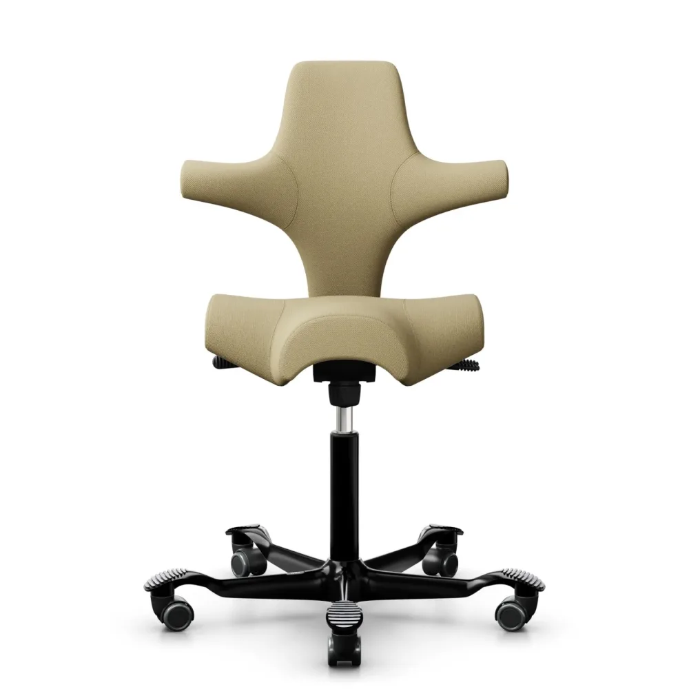 Sattelstuhl HAG Capisco 8106 ohne Armlehnen, Gelb/Schwarz, Neu, Ergonomischer Stuhl - ideal für flexibles Arbeiten