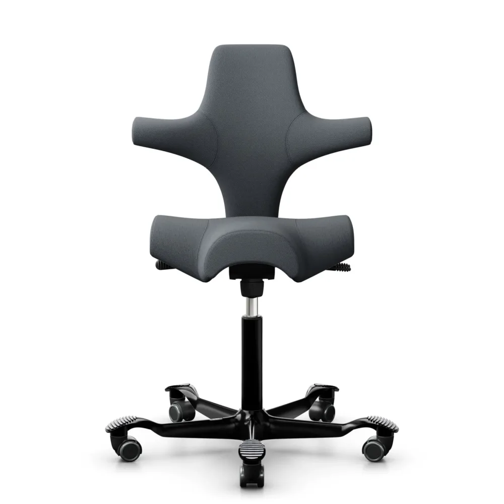 Sattelstuhl HAG Capisco 8106 ohne Armlehnen, Grau/Schwarz, Neu, Ergonomischer Stuhl - ideal für flexibles Arbeiten