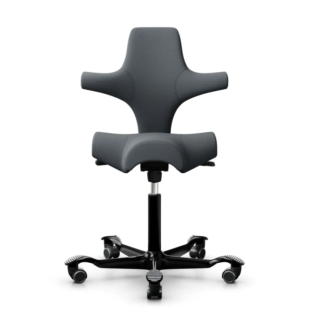 Sattelstuhl HAG Capisco 8106 ohne Armlehnen, Grau/Schwarz, Neu, Ergonomischer Stuhl - ideal für flexibles Arbeiten