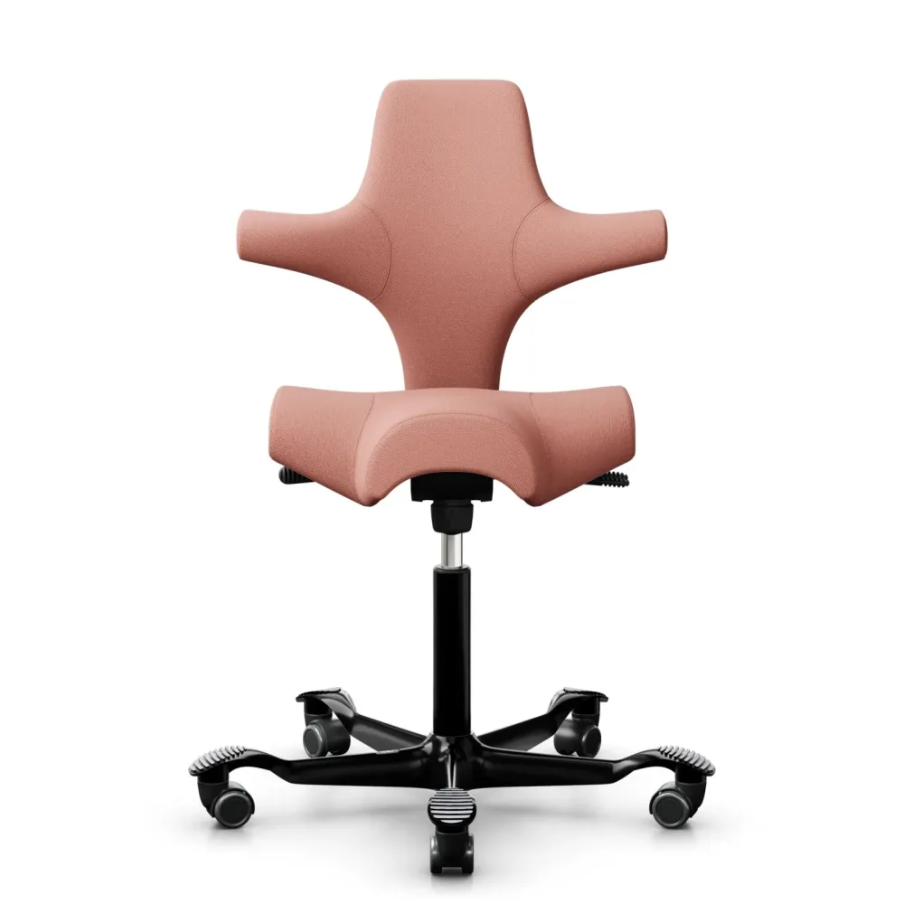 Sattelstuhl HAG Capisco 8106 ohne Armlehnen, Rosa/Schwarz, Neu, Ergonomischer Stuhl - ideal für flexibles Arbeiten