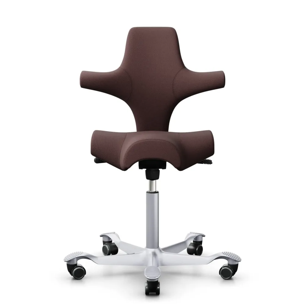 Sattelstuhl HAG Capisco 8106 ohne Armlehnen, Braun/Silbergrau, Neu, Ergonomischer Stuhl - ideal für flexibles Arbeiten