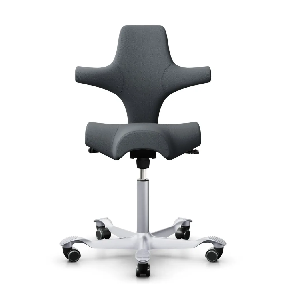 Sattelstuhl HAG Capisco 8106 ohne Armlehnen, Grau/Silbergrau, Neu, Ergonomischer Stuhl - ideal für flexibles Arbeiten