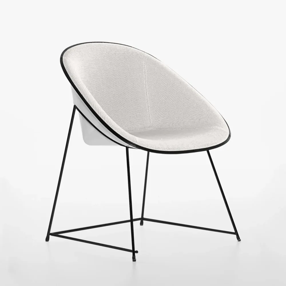 Konferenzstühle Plank Cup Weiss/Weiss ohne Armlehnen, Neu - Komfortables Sitzen