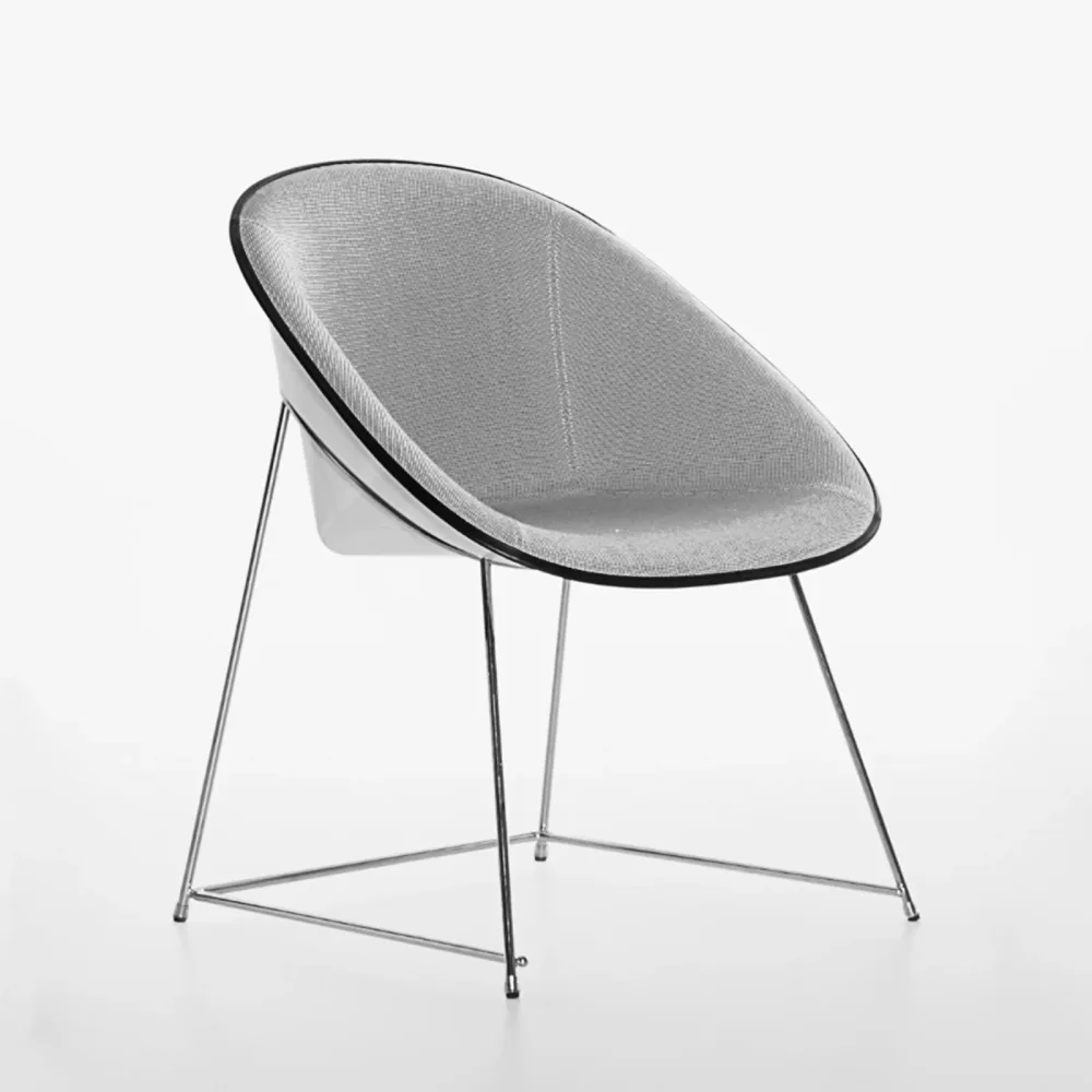 Konferenzstühle Plank Cup Grau/Weiss ohne Armlehnen, Neu - Komfortables Sitzen