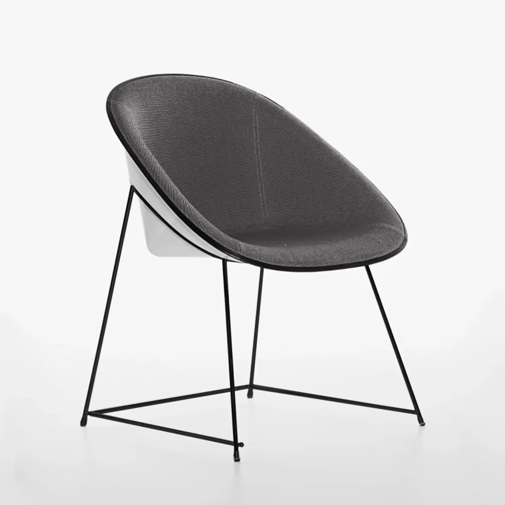 Konferenzstühle Plank Cup Anthrazit/Weiss ohne Armlehnen, Neu - Komfortables Sitzen