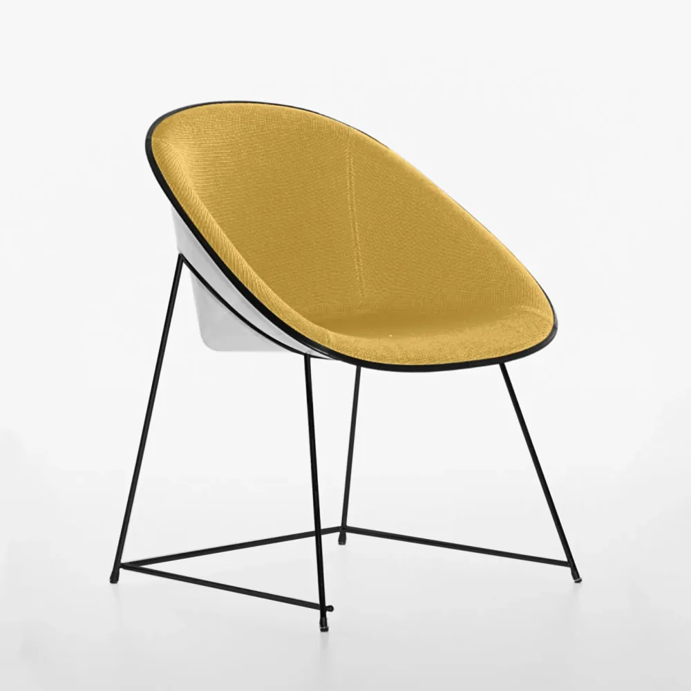 Konferenzstühle Plank Cup Gelb/Weiss ohne Armlehnen, Neu - Komfortables Sitzen