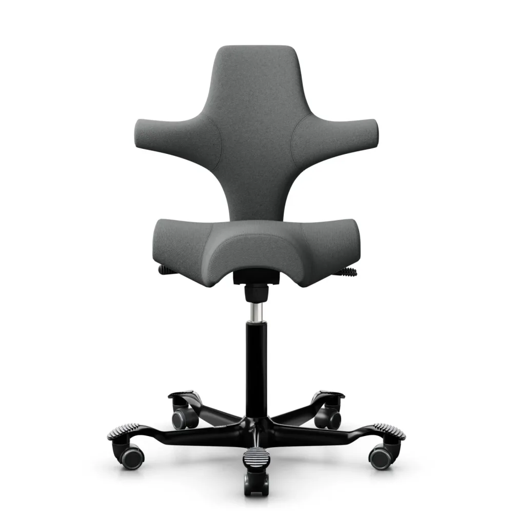 Drehstuhl HAG Capisco 8106  ohne Armlehnen, Grau/Schwarz, Neu, Ergonomischer Stuhl - ideal für flexibles Arbeiten