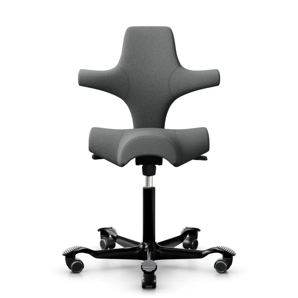 Drehstuhl HAG Capisco 8106  ohne Armlehnen, Grau/Schwarz, Neu, Ergonomischer Stuhl - ideal für flexibles Arbeiten