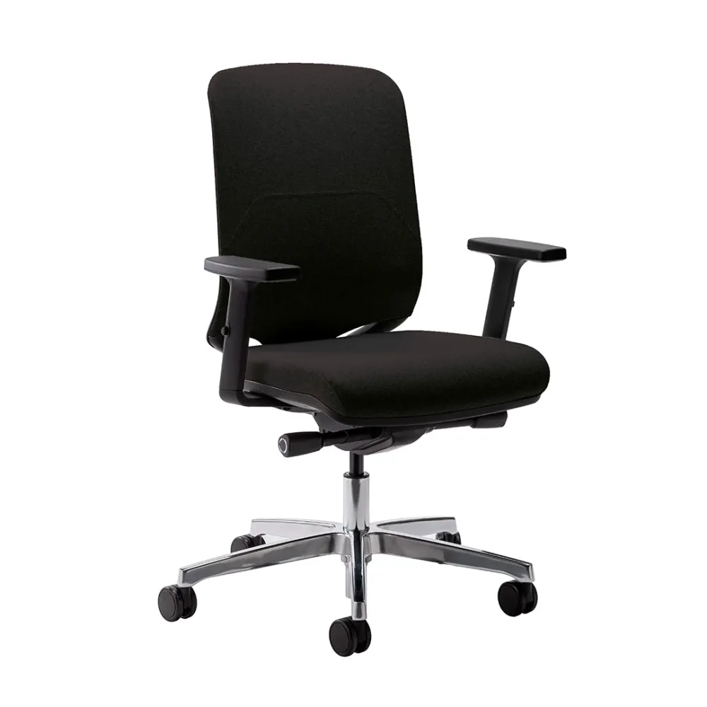 Bürostuhl Milani Bali mit 2D Armlehnen, Schwarz/Verchromt, Neu, Ergonomischer Stuhl - ideal für flexibles Arbeiten