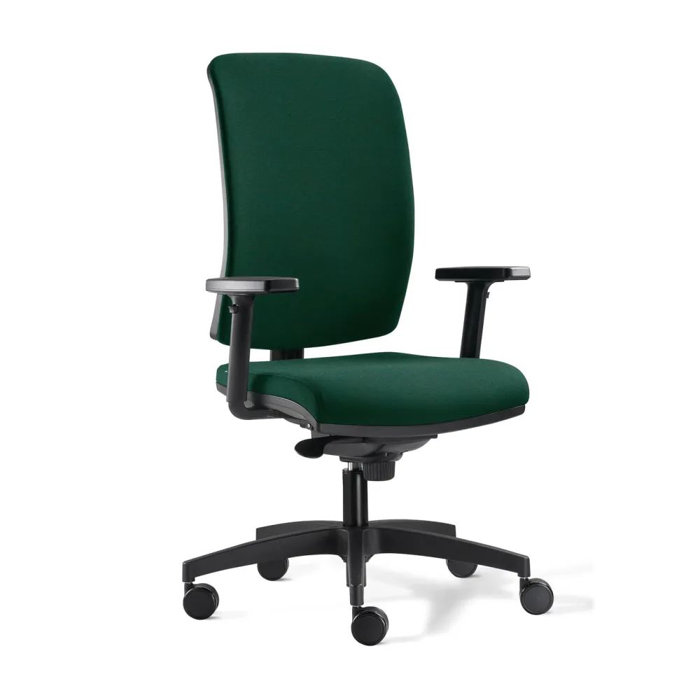 Bürostuhl Milani Cometa mit 1D Armlehnen, Grün/Schwarz, Neu, Ergonomischer Stuhl - ideal für flexibles Arbeiten
