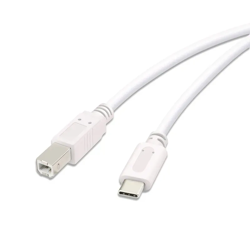VIVANCO - USB-C Druckerkabel, USB-Kabel, Weiss, 3 Monate