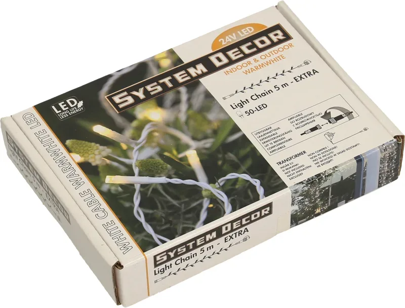STAR TRADING System Decor Lichterkette 5m 12.495-28 Extra, weiss