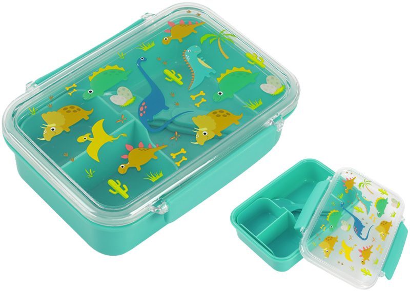 I-DRINK Lunch Box mit L&ouml;ffel + Gabel ID2017 Dino
