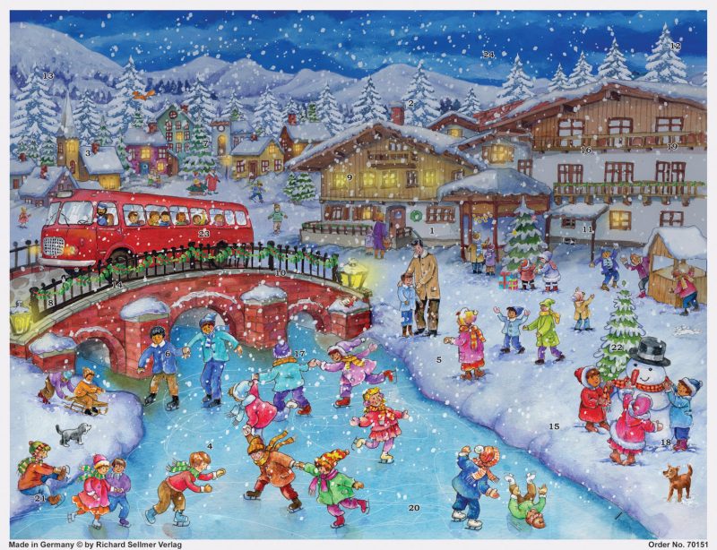 SELLMER Adventskalender 700 70151 Spiel und Spa&szlig; im Schnee