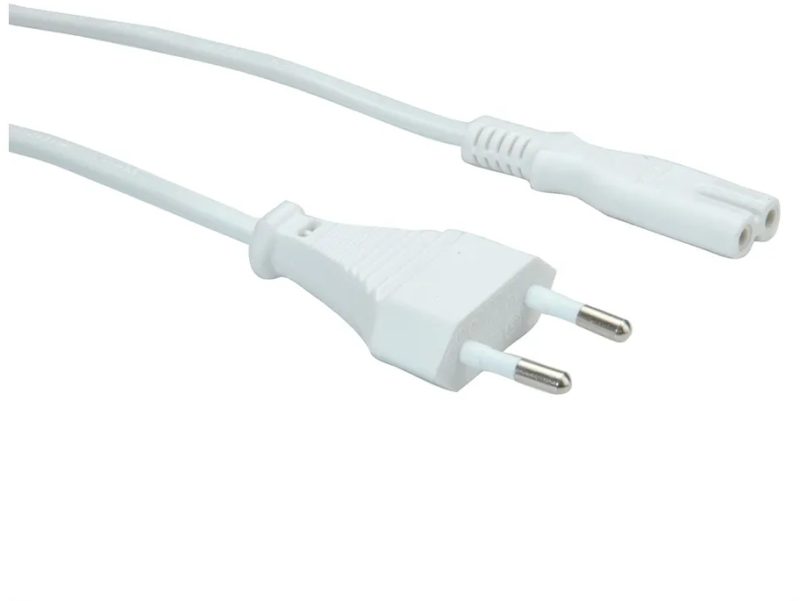 VALUE Netzkabel White 19.99.2095 Euro-Flach auf C7 Buchse 1.8m