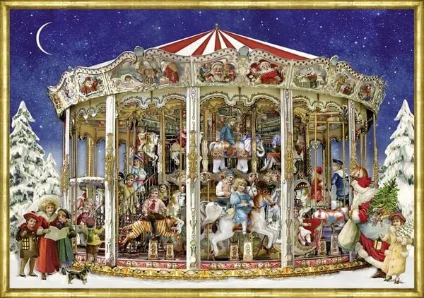 COPPENRATH A4 Adventskalender 71324 Nostalgisches Weihnachtskarus