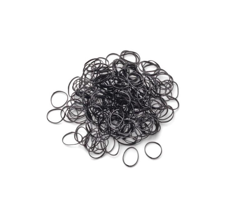 Trisa Mini Rasta-Haargummis schwarz 10 mm 250 Stk.