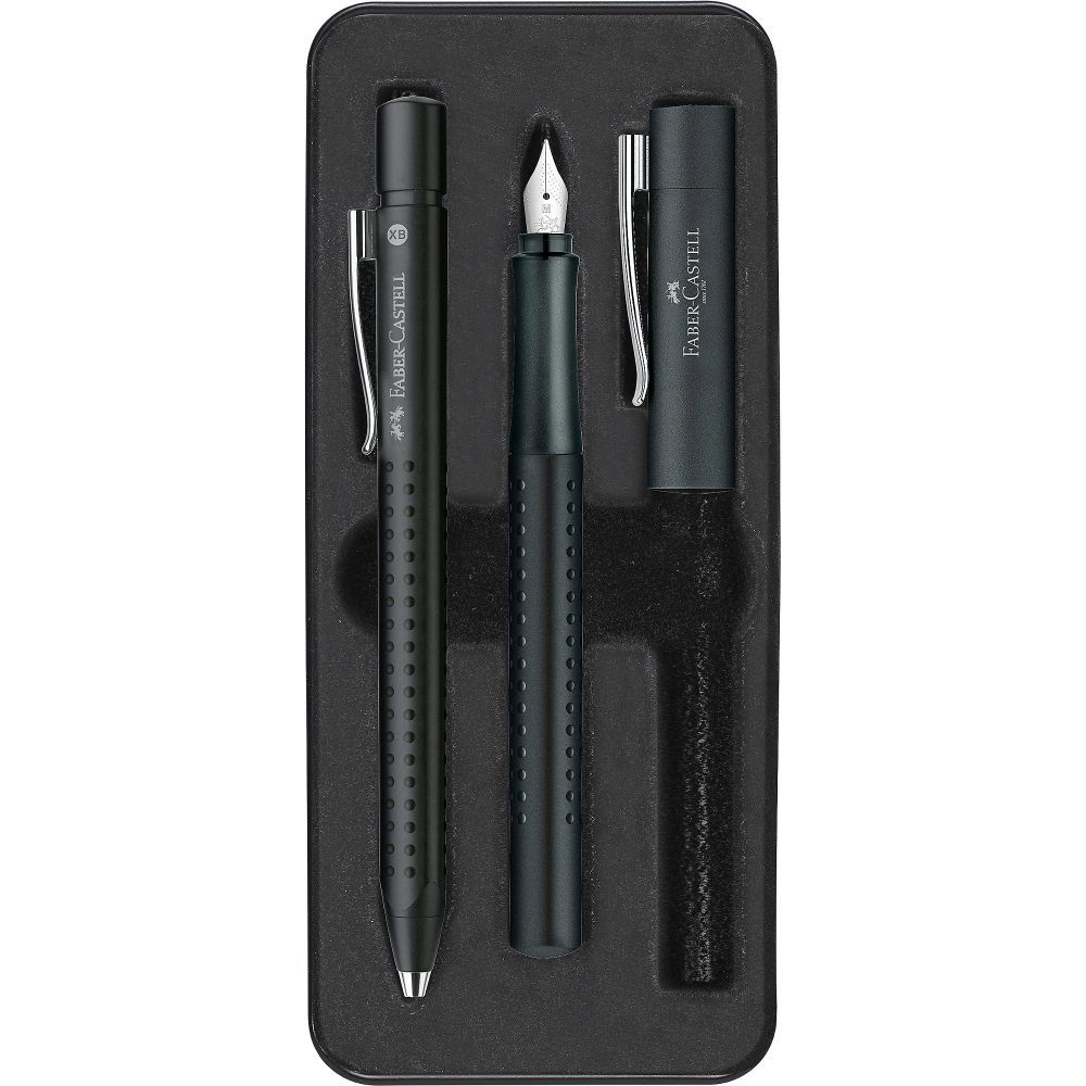 FABER-CASTELL Set Grip 2011 M 140983 schwarz,F&uuml;ller/Kugelschreiber